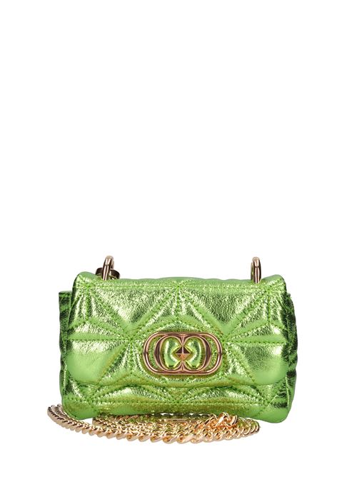 Laminated leather bag LA CARRIE | SHINY MINIVERDE